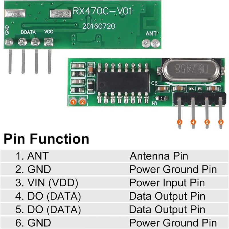 433MHz 무선 RF 송신기 및 수신기(안테나 포함) - 433Mhz Receiver Module 리뷰 및 가격
