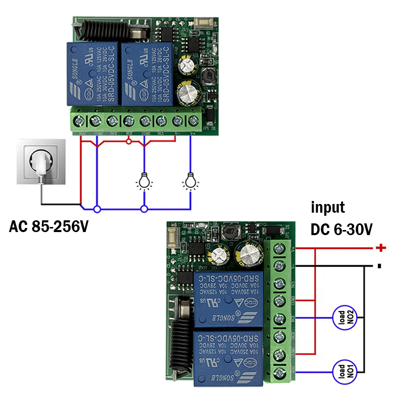 DC 12V 24V AC 220V RF433 2CH 다 - 433Mhz Receiver Module 리뷰 및 가격